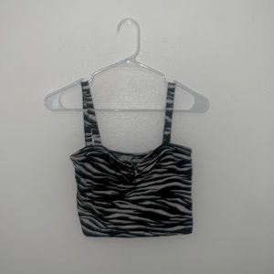 Zebra cropped tank top from PacSun.